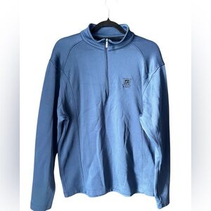 Nike Golf Men’s M Blue Quarter Zip Pullover Cotton Blend Athletic Top